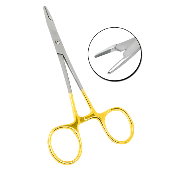 TC Olsen Hegar Needle Holder with Scissors 16cm