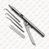Dental Automatic Crown Bridges Remover Gun Kit Attachable 3 Points & 1 Wrench Orthodontics Stainless Steel Instruments