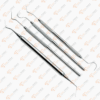 4 Pieces Explorer 23, 9, 2317A, Dg16 Dental Diagnostic Stainless Steel Instruments