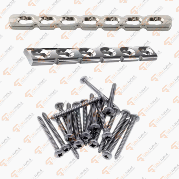 Reconstruction Plate 3.5mm 5 to 12 Holes 100 Pcs Screws 3.5mm