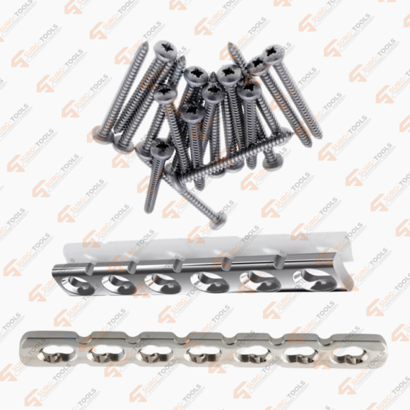 Reconstruction Plate 3.5mm 5 to 12 Holes 100 Pcs Screws 3.5mm - Image 2