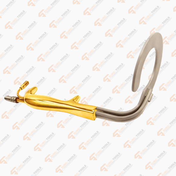 C Circular Ring Breast Retractor Fiber Optics Gold Plated Breast Retractors - Image 3